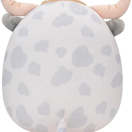 Squishmallows Original 12-Inch Borsa Spotted Highland Cow - Medium-Sized Ultrasoft Official Jazwares Plush