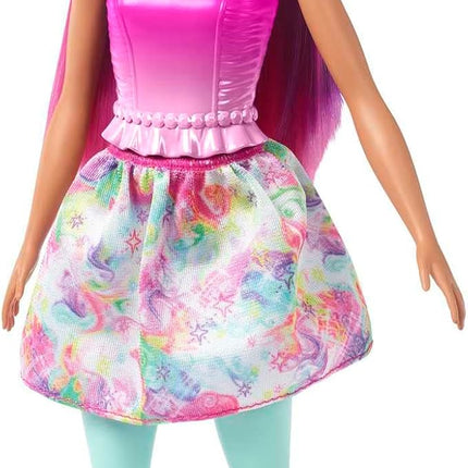 Barbie Dreamtopia Doll with Clothes & Accessories, Fairytale Dress-Up Set with Mermaid Tail, Baby Unicorn, Dragon Pet & More