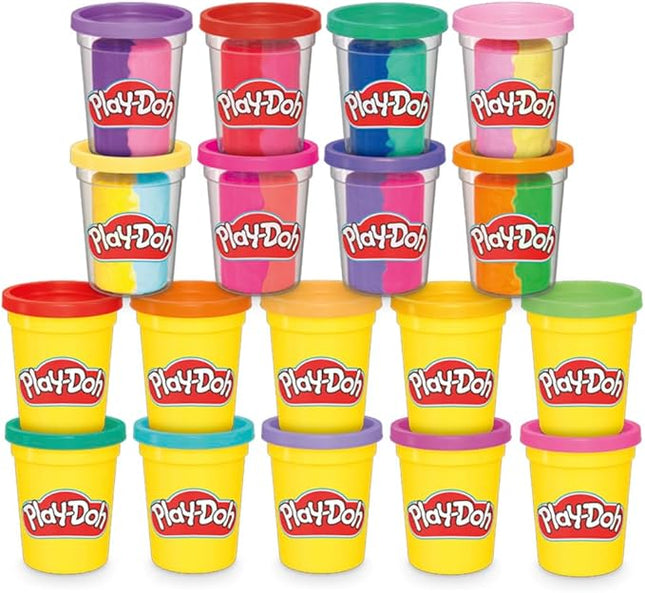 Play-Doh 22 Pack Ultimate Color Variety, Bulk Assorted Colors, 2 & 4 Ounce Modeling Compound Cans, Kids Arts & Crafts, Preschool Toys, Back to School Supplies, Ages 2+ (Amazon Exclusive)
