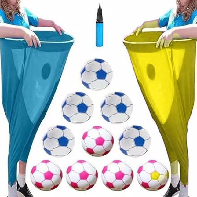 KYWYOYOU Granny Pants Yard Game - Oversized Stretchy Pants Relay Set with 8 Inflatable Balls & Pump, Hilarious Outdoor Team Party Game for Adults & Kids, Backyard, Family Reunion & Field Day