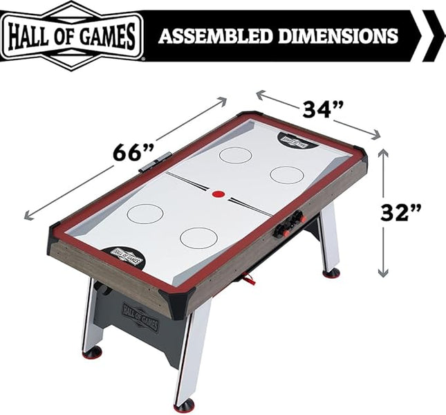 Hall of Games Air Hockey Table, Indoor Arcade Gaming Sets with Electronic Score Systems, Perfect for Family Game Rooms
