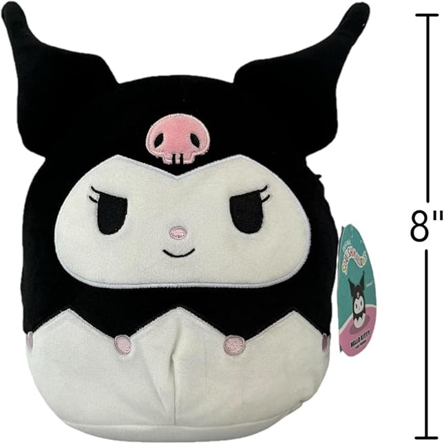 Squishmallows Official Kellytoy Sanrio Squad Squishy Stuffed Plush Toy Animal (Kuromi, 8 Inch)
