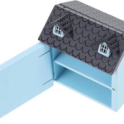 Toyvian Miniature Wooden Dollhouse Kit - Christmas Village Houses & Tiny Toy House Model