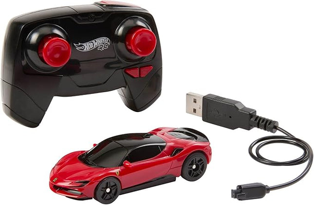 Hot Wheels RC 1:64 Scale Ferrari Sf90 Stradale Assetto Fiorano Vehicle