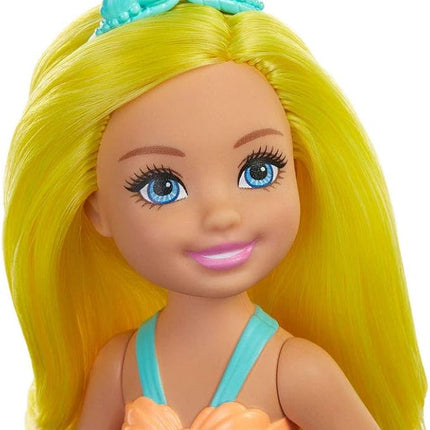 Barbie Dreamtopia Chelsea Mermaid Doll, 6.5-inch with Yellow Hair and Tail