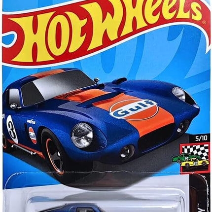 Hot Wheels - Shelby Cobra Daytona Coupe - HW Race Day 5/10 - HTF10 - Short Card - Gulf Design - Good Year - Mattel 2024-1:64