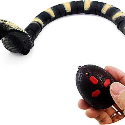 Tipmant RC Snake IR Remote Control Cobra Electric Fake Realistic Animal Crawling Vehicle Scary Trick Kids Halloween Christmas Prank Toys Birthday Gifts (Grey)