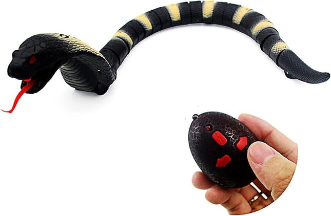 Tipmant RC Snake IR Remote Control Cobra Electric Fake Realistic Animal Crawling Vehicle Scary Trick Kids Halloween Christmas Prank Toys Birthday Gifts (Grey)