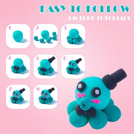 EDIFON Magic Modeling Clay, 24 Colors with Sculpting Tools, Non-Toxic Self Drying Soft Clay for Kids and Adults, Gift for Boys and Girls