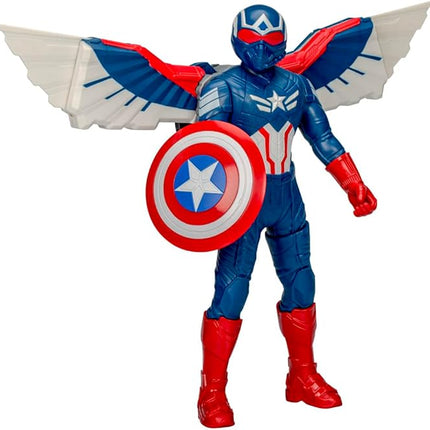 Marvel Avengers Captain America: Brave New World Flight Mode Action Figure with Accessories, 9-Inch-Scale (22 cm) Super Hero Toys for Kids Ages 4+