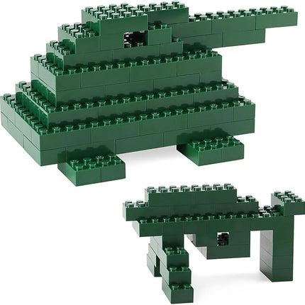 Feleph 100pcs 2x4 Bricks Dark Green Pieces Parts Classic Building kit Creative Play Set Basic Blocks Toy Accessories Compatible with 3001 Major Brands