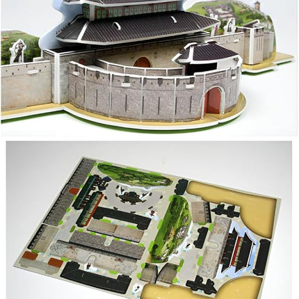 3D Puzzle Set of Korean Cultural Heritage - Easy Assembly, No Tools Needed - Decorative Models of Korean Landmarks (Set 1)