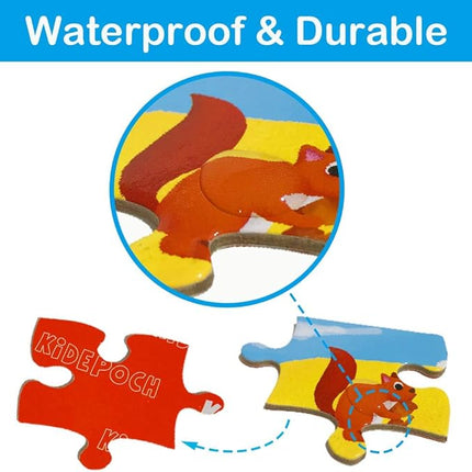 KiDEPOCH 100pc Barnyard Floor Puzzle, 13.8" x 19.7", Paper, Jigsaw, Beginner, 3-8 Years