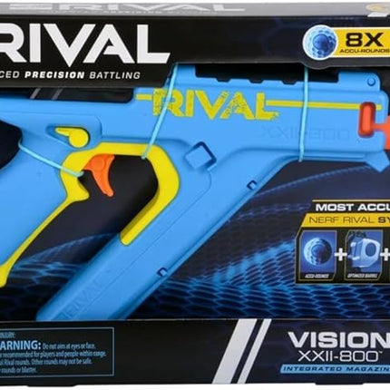 NERF Rival Vision XXII-800 Blaster, Most Accurate Rival System, Adjustable Sight, Integrated Magazine, 8 Rival Accu-Rounds