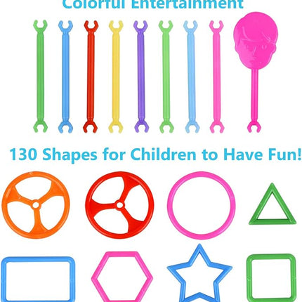 Juboury 1054Pcs Building Toy Building Blocks Bars Different Shape Educational Construction Engineering Set 3D Puzzle, Interlocking Creative Connecting Kit, Great STEM Toy for Both Boys and Girls