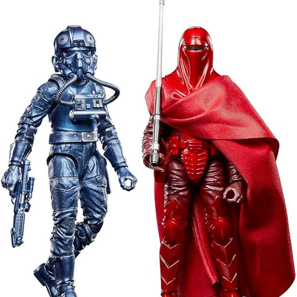 STAR WARS The Black Series Carbonized Collection Emperor’s Royal Guard & TIE Pilot, Return of The Jedi 6-Inch Action Figures (Amazon Exclusive)