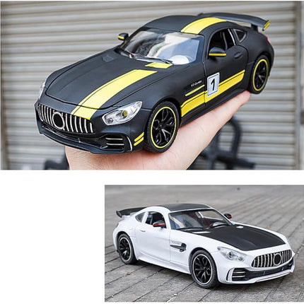 1/24 Benz AMG GTR Model Car Alloy Diecast Pull Back Vehicle Cars with Lights AMG GTR Toy Car Great Gift for Boys & Girls