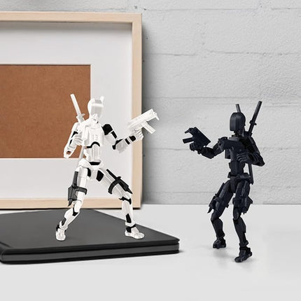 T13 Action Figure (Assembly Completed) Titan 13 Dummy 13 Figure Robot 13 Figure 3D Printed Articulated Multi-Jointed Movable Robot Model (2 Pack-F)