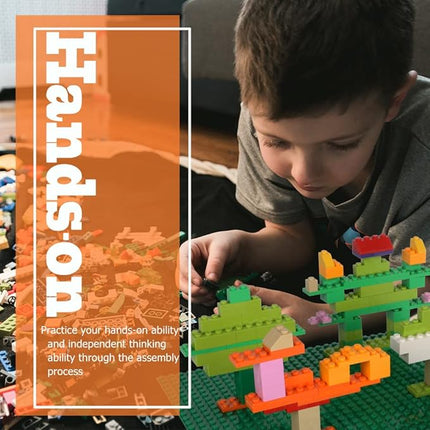 1100 Pieces Building Blocks, Compatible with All Major Brands, Classic Bulk Blocks, Includes Wheels, Door, Window, Street Lights