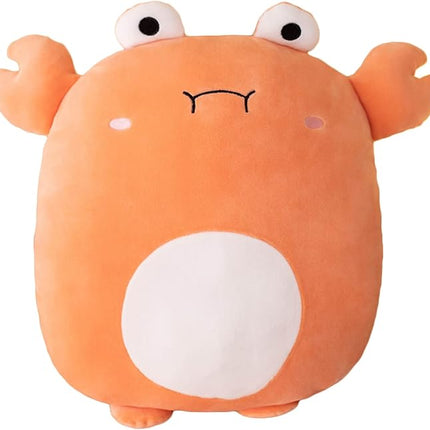 Crab Stuffed Animal Plush Pillow, 16 Inch Kawaii Plushies Toy Throw Pillow for Room Decor, Kids Birthday, Valentine Gifts