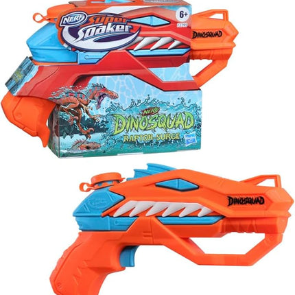 Super Soaker SUPERSOAKER Nerf DinoSquad Raptor-Surge Water Blaster, Trigger-Fire Soakage for Outdoor Summer Water Games, for Youth, Teens, Adults