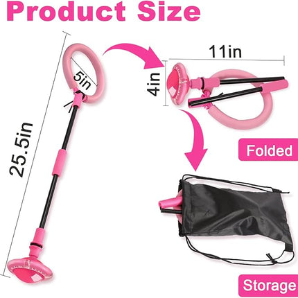 Skip Ball, Portable Foldable Colorful Flash Wheel Swing Ball, Kids Toys for Girls & Boys, Sports Fitness Toys for Kids & Adults. Gifts for Mom Women & Girls Toys Age 5-10 Years