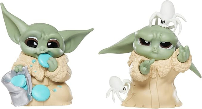 STAR WARS The Bounty Collection Series 4, 2-Pack Grogu Collectible Figures, 2.25-Inch-Scale Pesky Spiders, Cookie Eating, Ages 4 and Up