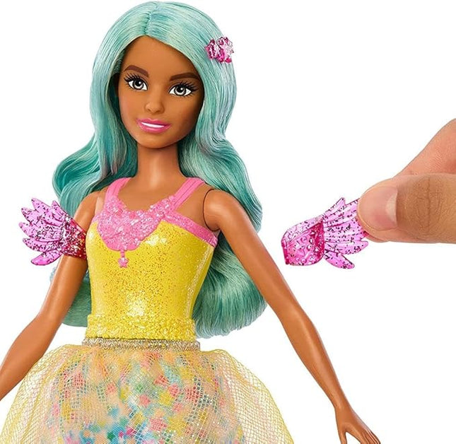 Barbie A Touch of Magic Fashion Doll, Teresa with Fantasy Outfit & Colorful Hair with Comb & Pet Accessories