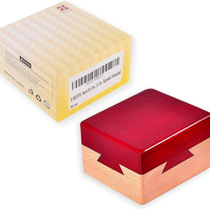 DC-BEAUTIFUL Impossible Dovetail Box Mini 3D Brain Teaser Wooden Magic Drawers Gift Jewelery Box Puzzle Toy