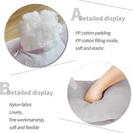 AFAN Cute Long Cat Plush Kawaii 34”Body Pillow Cat Stuffed Animals Soft Plushies Cuddly Cotton Kitten Sleeping Pillow Back Cushion Stuffed Plush Doll Toy Gift for Kids Girlfriend （Grey）