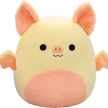 Squishmallows Original 16-Inch Meghan Cream Fruit Bat with Fuzzy Peach Belly - Official Jazwares Large Plush