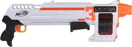 Nerf Ultra Three Blaster, Pump-Action, 8-Dart Internal Clip, 8 Ultra Darts, Compatible Only Ultra Darts