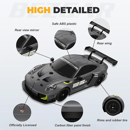 BEZGAR Porsche Remote Control Car - Officially Licensed Porsche 911 GT2 RS Toy Car 1:24 Porsche RC Car Model Vehicle Gift for Boys,Girls,Teens and Adults