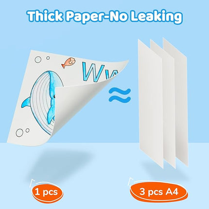 JoyCat Paint with Water Coloring Books for Toddlers, Watercolor Painting Sets for Kids Ages 3-5 4-8, Arts and Crafts Drawing Activities Toy Birthday Gift for Boys Girls (Animal & Alphabet)