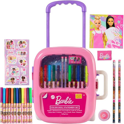 Barbie Color and Roll Activity Set with Carrying Case, Stickers, & Art Supplies
