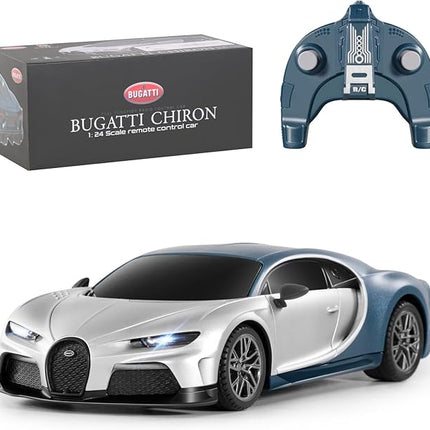 MIEBELY Remote Control Car - 1/24 Scale Fast Rc Race Car, Bugatti Chiron 3.7V 500 mAh Toys with Headlight, Racing Hobby Model Birthday Ideal Gifts for Adults Kids Boys Age 6 7 8 9 10 Year Old