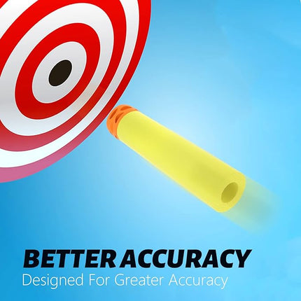 EKIND 100 Pcs Waffles Darts Refill Pack Foam Bullet Compatible for NERF N-Strike Series Blaster (Yellow)