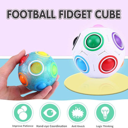 Moruska Rainbow Puzzle Ball Cube Color Shift Ball Puzzle Brain Teaser Fidget Toy Road Trip Activities for Kids and Adults Stocking Stuffers for Boys Girls