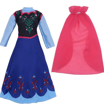 11.5 inch Doll Clothes - Toys for Girls, Snow Dress for Queen and Princess for 11.5 inch Doll Clothes - Doll 6 Set Classic Dresses - Doll Party Gown Girls Gift