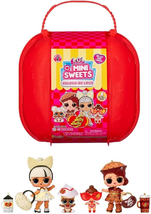 L.O.L. Surprise! LOL Surprise Loves Mini Sweets Deluxe Series 2 with 4 Dolls, Accessories, Limited Edition Candy Theme, Jelly Belly Collectible Dolls- Great Gift for Girls Age 4+