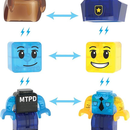 MAGNA-TILES Police Station 35-Piece Magnetic Construction Set, The Original Magnetic Building Brand