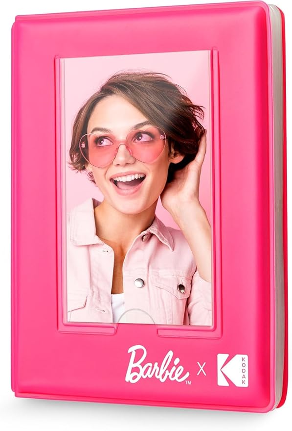 Kodak x Barbie 64-Photo Mini Photo Album with Transparent Window Cover for Barbie Instant 2x3” ZINK Zero Ink Photo Paper