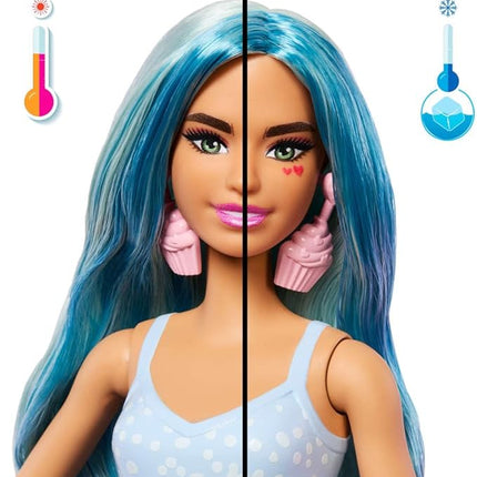 Barbie Pop Reveal Series Fashion Doll & Accessories Set, Treat Series, Cool Cupcake Theme with Pet, 8 Surprises Include Color Change