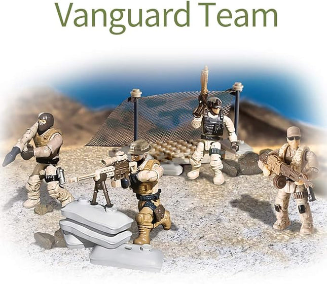 YEIBOBO ! Special Forces Mini Action Figure with Military Weapons and Accessories (Vanguard Team XJ-991)