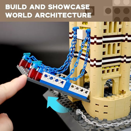 ArtorBricks Architectural Tower Bridge Building Large Collection Building Set Model Kit and Gift for Adults(1052 Pieces)