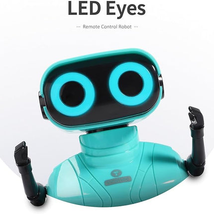 GILOBABY Remote Control Robot Toy for Kids 3-5 Years, Flashing LED Eyes, Dancing and Flexible Moves, Auto Demo Mode, Gift for Boys (Blue)