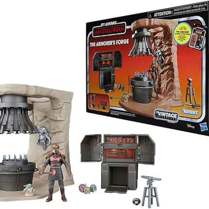STAR WARS The Vintage Collection The Armorer’s Forge, The Mandalorian 3.75 Inch Collectible Playset with Action Figure