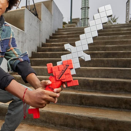 Nerf Minecraft Heartstealer Sword, Foam Blade Dart Blaster, 4 Elite Foam Darts, Ages 8+