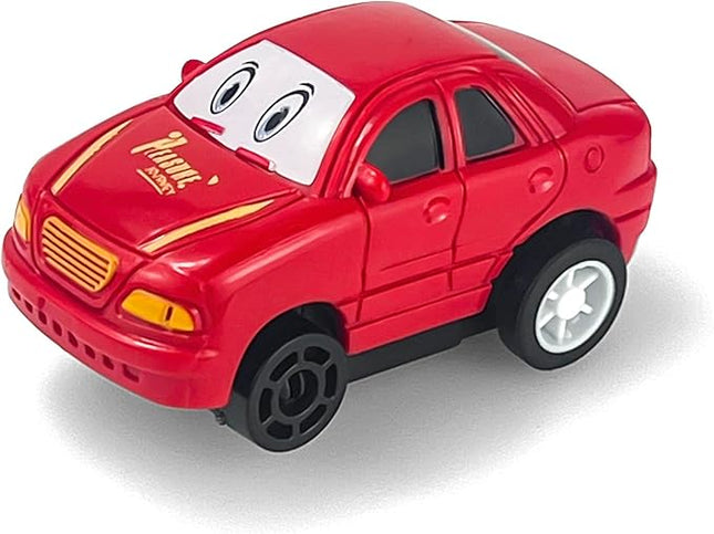 The Small Car Perfectly Designed for Puzzle Racer Kids Car Track,Adding Vehicles, and Adding Game Members, Add Fun to The Game (Red Car)