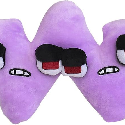 26-Letter Plush Toy Set (A-Z) - Cute Stuffed Plush Toys & Decorative Pillow, Educational Gift for Kids & Fun Home Decor (W)